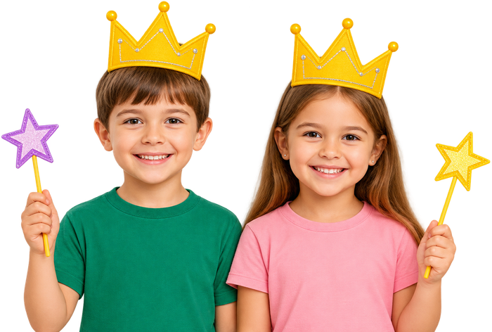 Deca sa krunama i zvezdama, princ i princeza